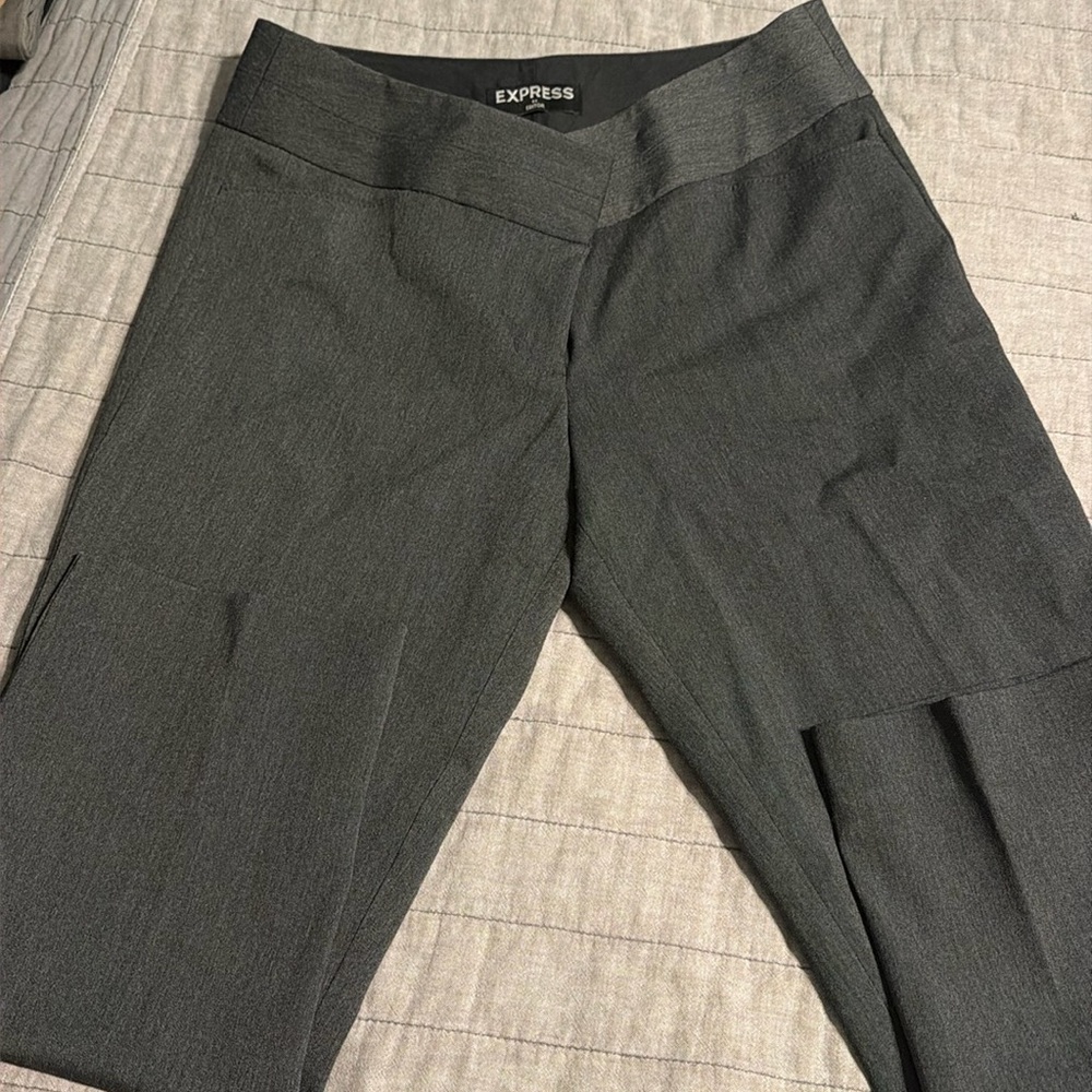 Cropped dark gray express editor size 2 dress pants